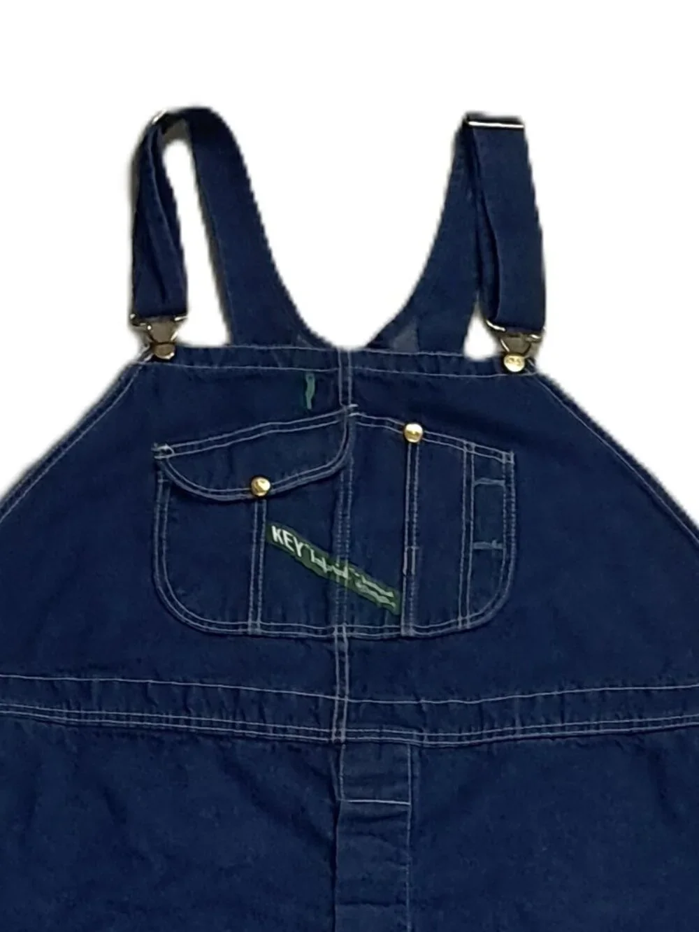 Key Imperial Bib Overall Men 56x28, Tag 56x30 Blue Denim Work Button Fly 272.41